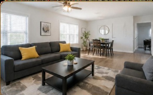 Furnished living room at GAP Recovery